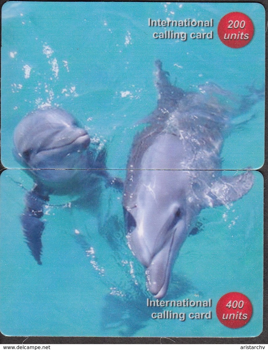 CHINA DOLPHIN 7 PUZZLE OF 14 PHONE CARDS - Delfines