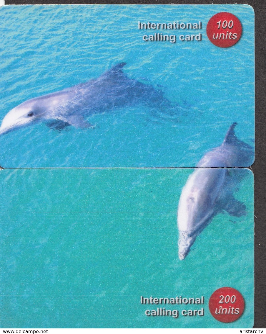 CHINA DOLPHIN 7 PUZZLE OF 14 PHONE CARDS - Dolfijnen