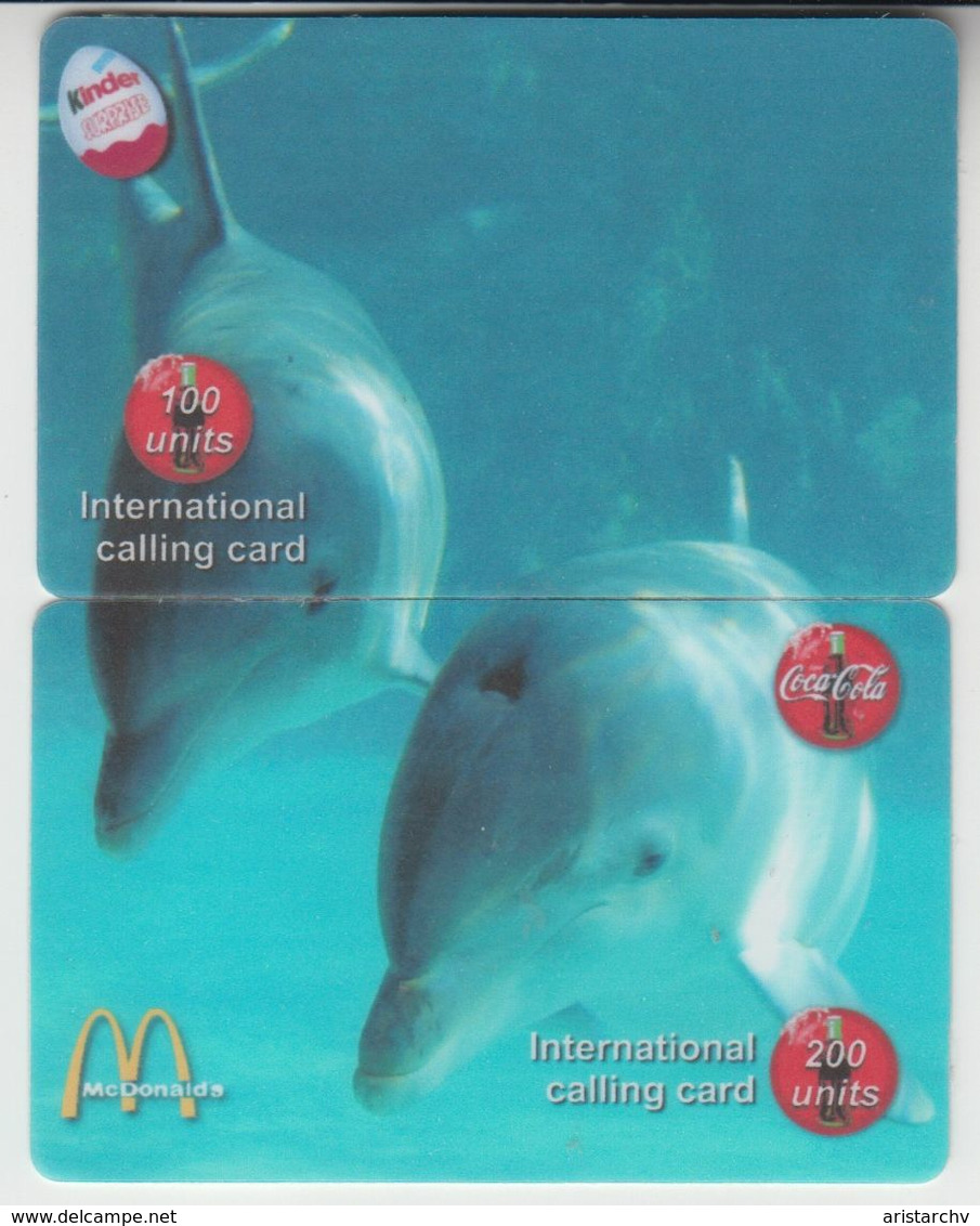CHINA DOLPHIN 7 PUZZLE OF 14 PHONE CARDS