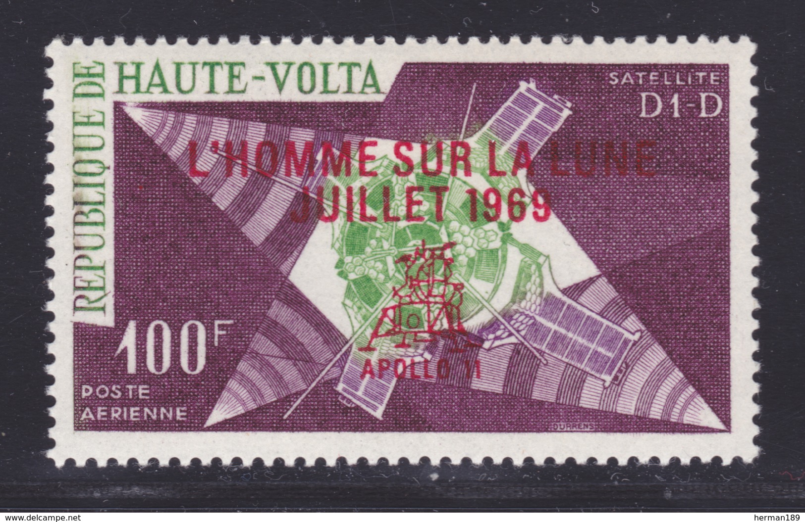 HAUTE-VOLTA AERIENS N°   69 ** MNH Neuf Sans Charnière, TB (D7279) Cosmos, L'homme Sur La Lune - Obervolta (1958-1984)