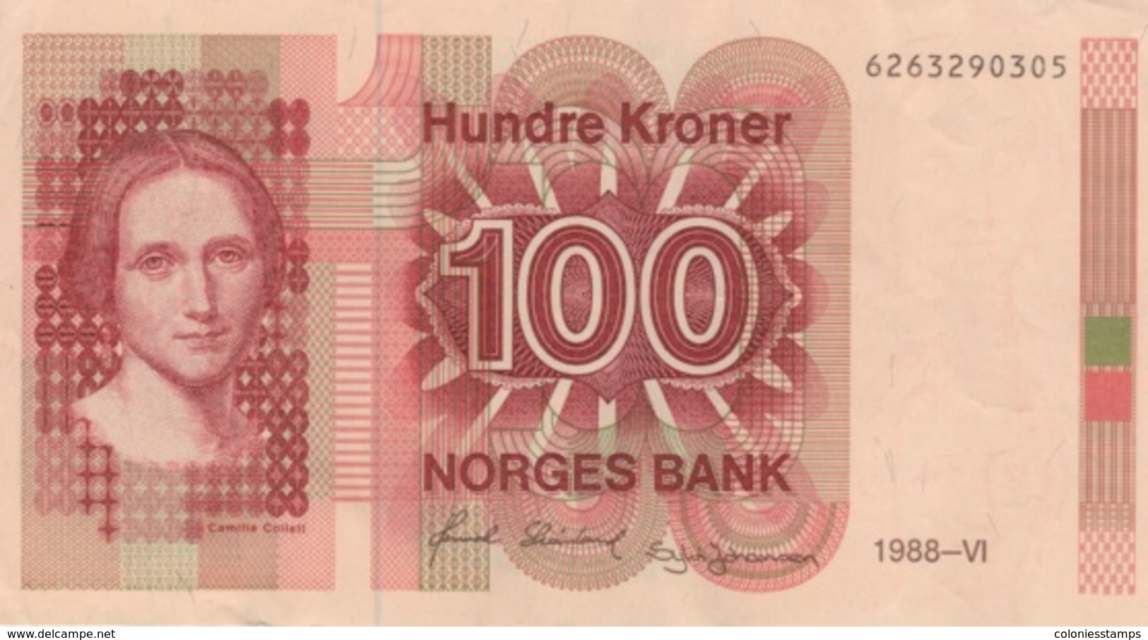 (B0140) NORWAY, 1988. 100 Kroner. P-43d. VF - Norvège