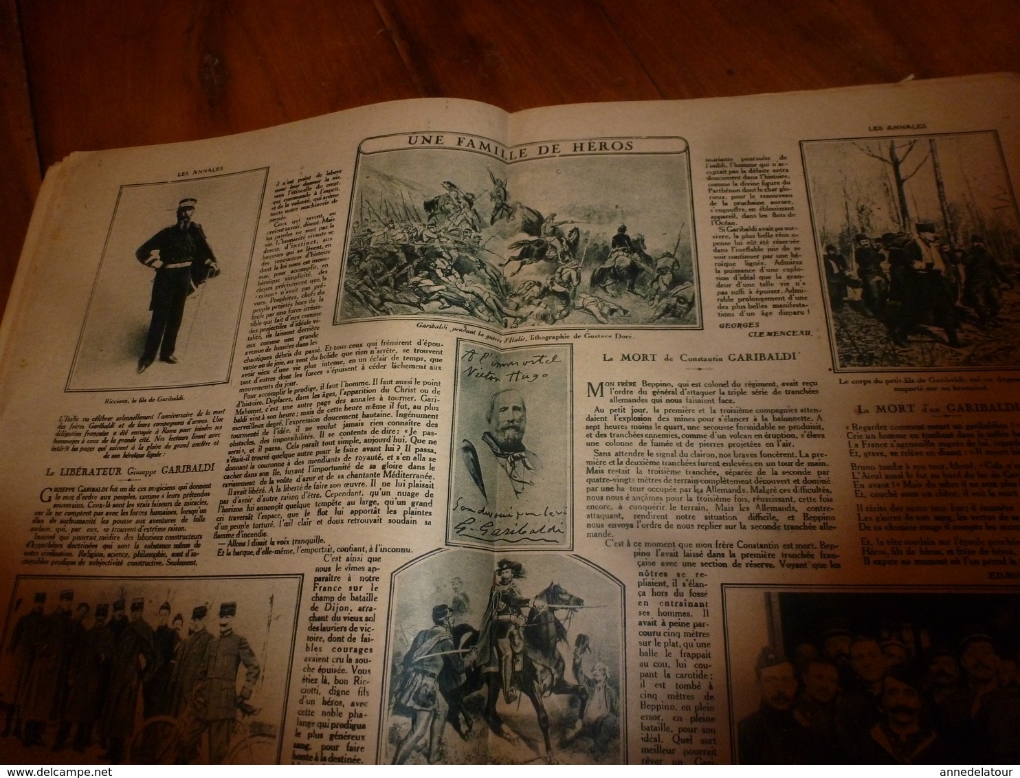 1919  LES ANNALES: Pub L'HIVER en SUISSE; Famille héroîque des GARIBALDI;Chanson NOËL de METZ;L'oeuvre de RENOIR;etc