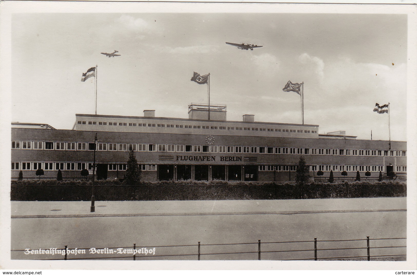 Carte Photo,allemagne,1939,FLUGHA   FEN  BERLIN,avec Drapeau Nazi,echt Foto - Other & Unclassified