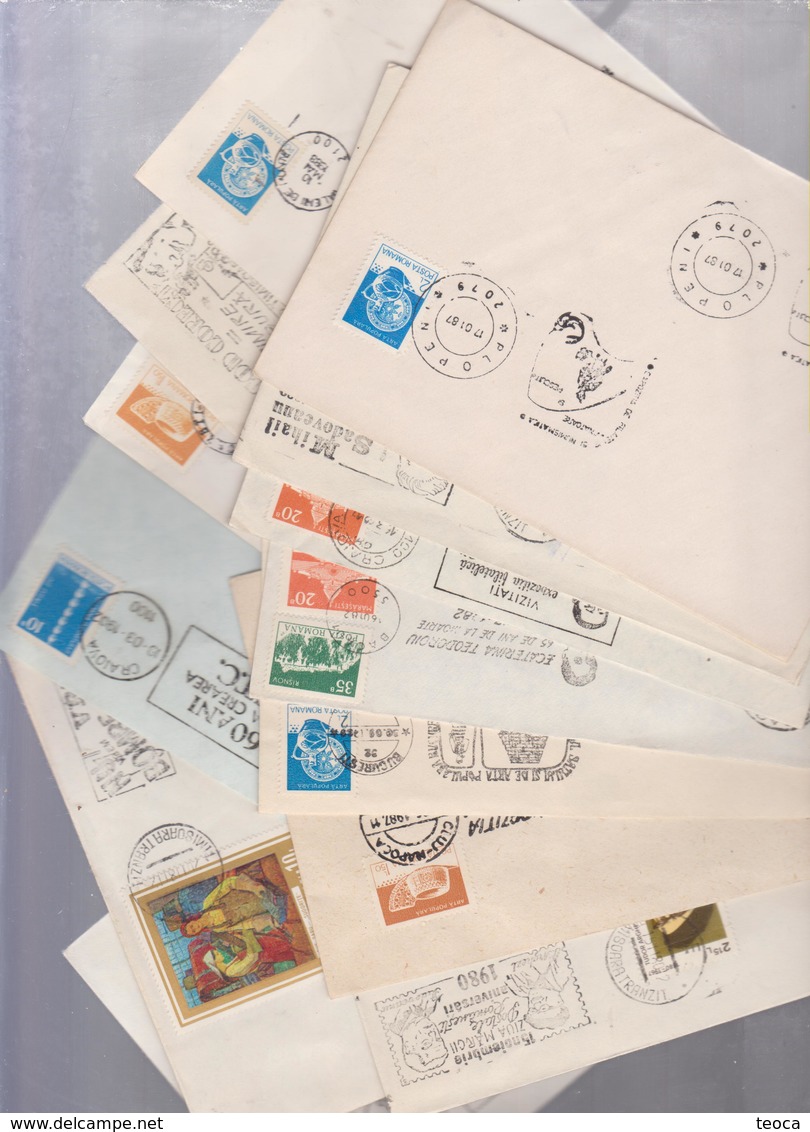 LOT COVERS  ROMANIA ,100 Covers With Postmark, , Cancel Different City , Exhibition - Collections