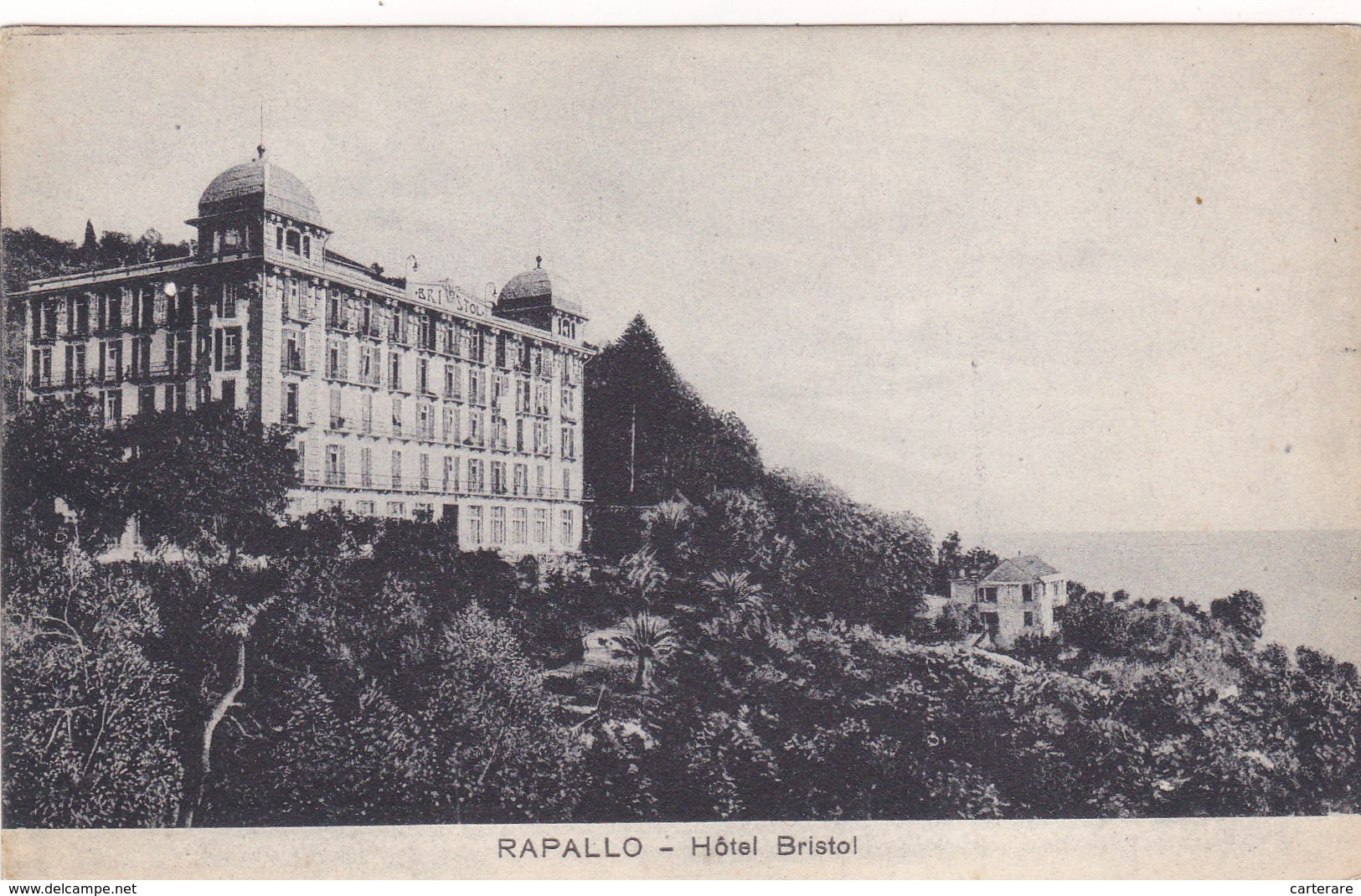 Cpa,italia,italie,liguria ,genova,gene,RAPALLO,le  Grand Hotel Bristol En 1914,style Liberty ,élégant,luxe - Genova (Genoa)