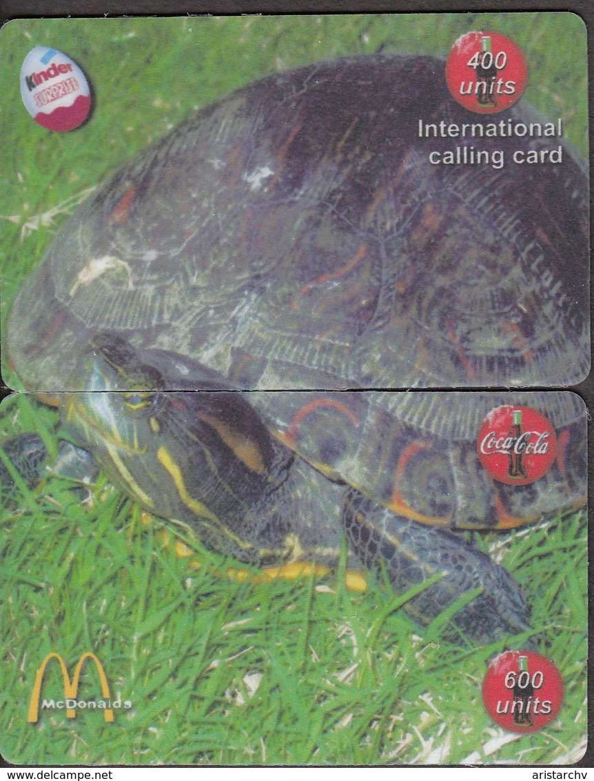 ISRAEL TURTLE 3 PUZZLES OF 6 PHONE CARDS - Schildpadden