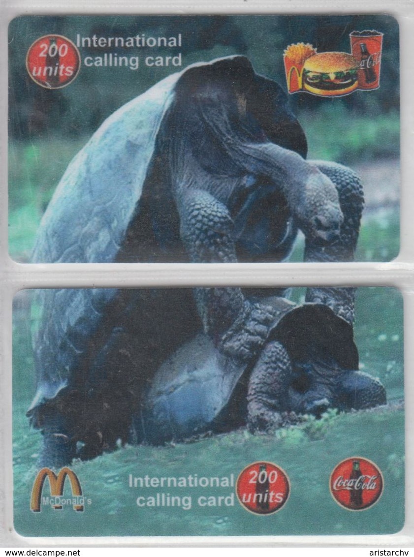 ISRAEL TURTLE 3 PUZZLES OF 6 PHONE CARDS - Schildpadden