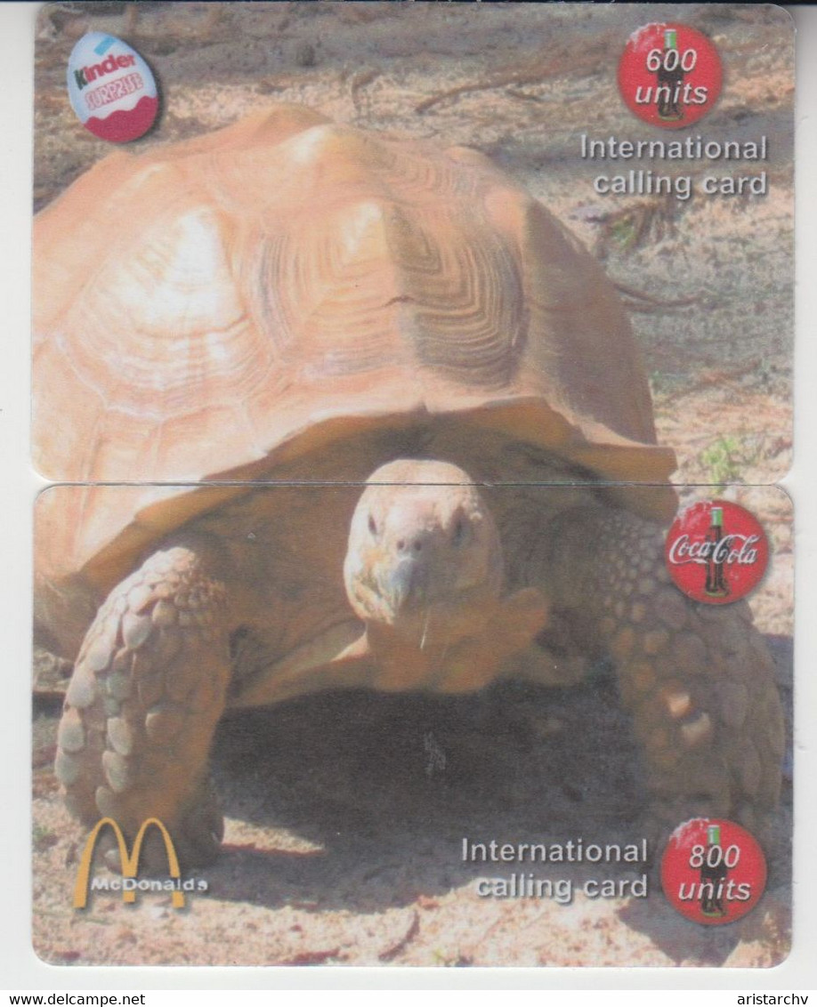ISRAEL TURTLE 3 PUZZLES OF 6 PHONE CARDS - Turtles