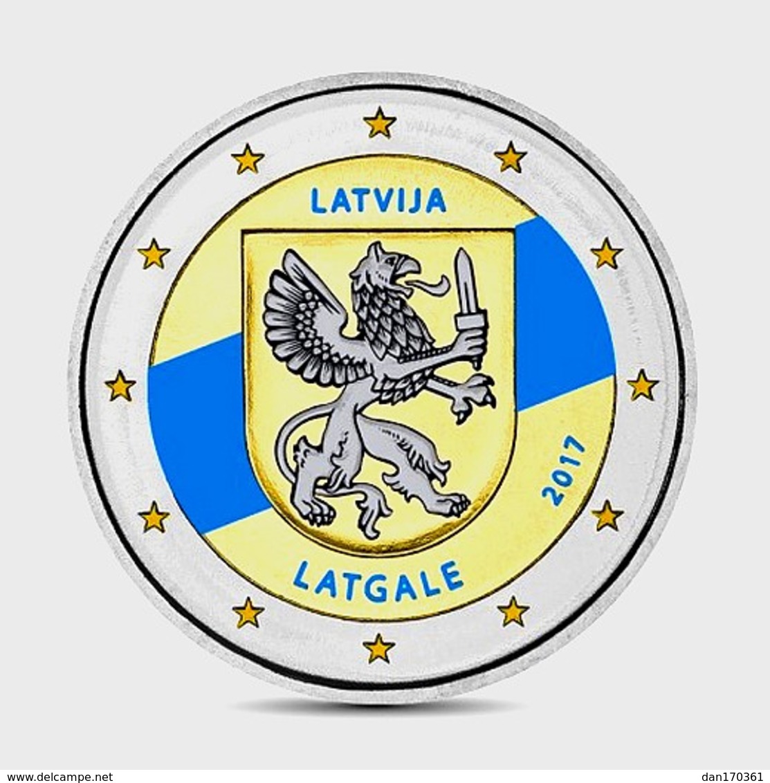 LETTONIE 2017 - 2 EUROS - LATGALE - COULEUR - FARBE- COLORISEE - COULEURS - COLORED - COLOR - Latvia