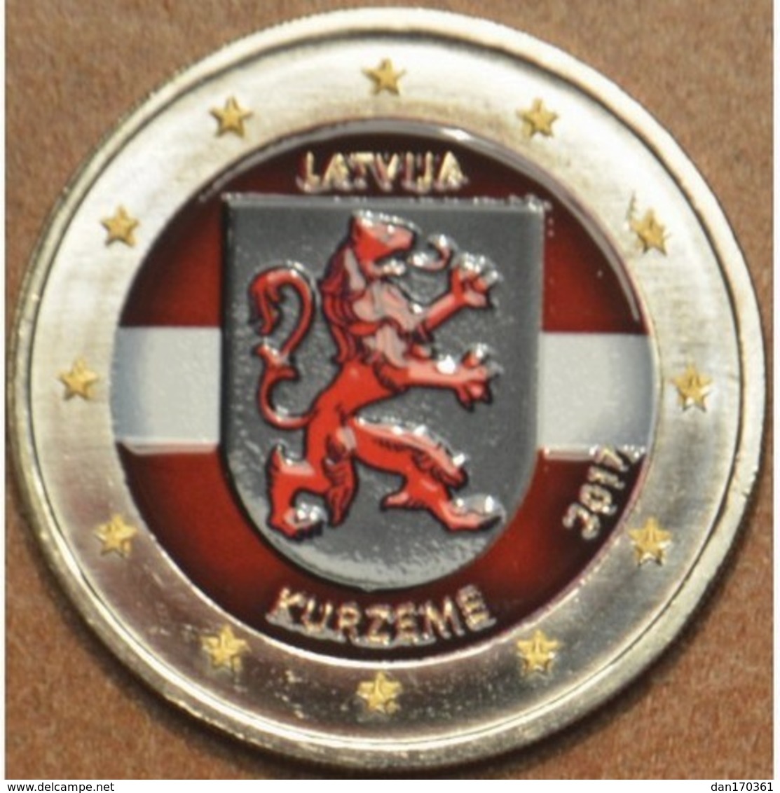 LETTONIE 2017 - 2 EUROS - KURZEME - COULEUR - FARBE- COLORISEE - COULEURS - COLORED - COLOR - Latvia