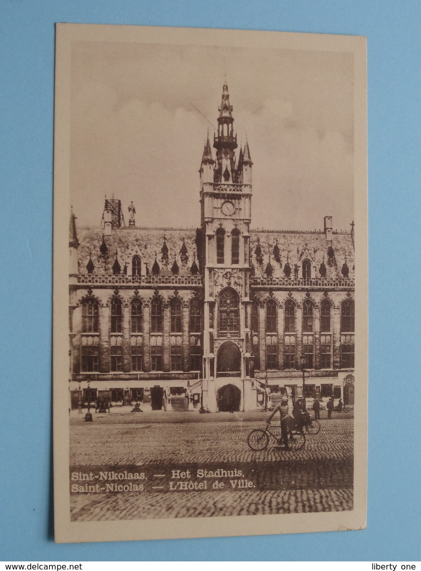 Het STADHUIS ( PJ Bruxelles ) Anno 19?? ( Gekleefd Geweest / Details Zie Foto's ) ! - Sint-Niklaas