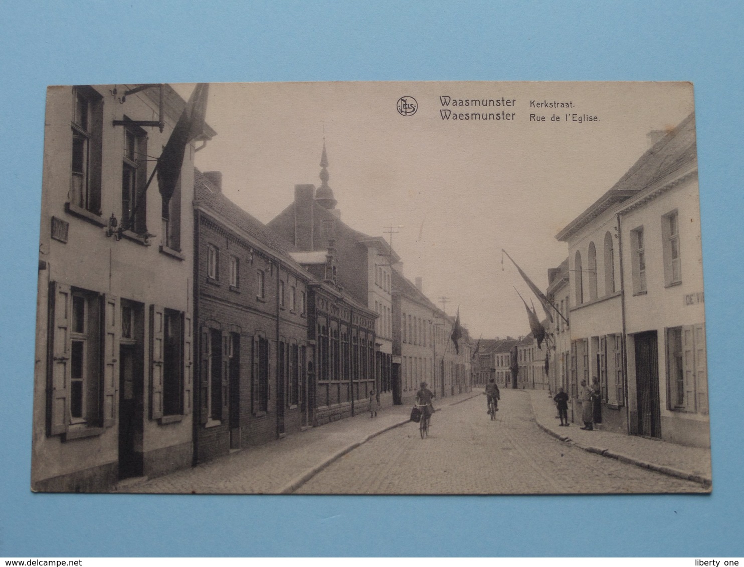 Kerkstraat - Rue De L'Eglise ( Uitg. I De Cock-Van Puyvelde ) Anno 19?? ( Gekleefd Geweest / Details Zie Foto's ) ! - Waasmunster