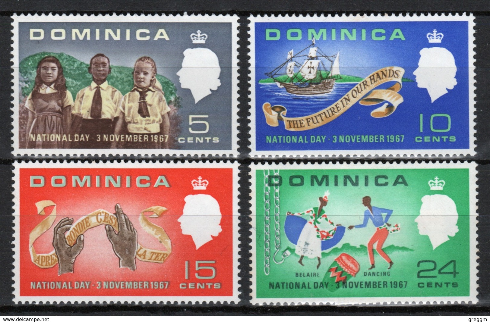 Dominica Set Of Stamps To Celebrate National Day 1967. - Dominica (...-1978)