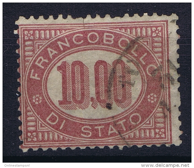 Italy: Sa Nr 8  Mi Nr 8 Obl./Gestempelt/used  Small Tear At Top - Servizi