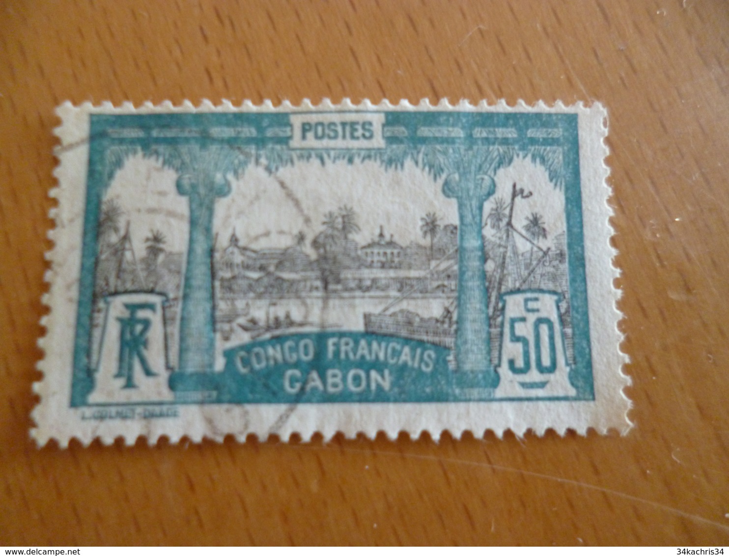 TP Colonies Françaises Gabon  Oblitéré   TP N°43 Valeur 80€ - Used Stamps