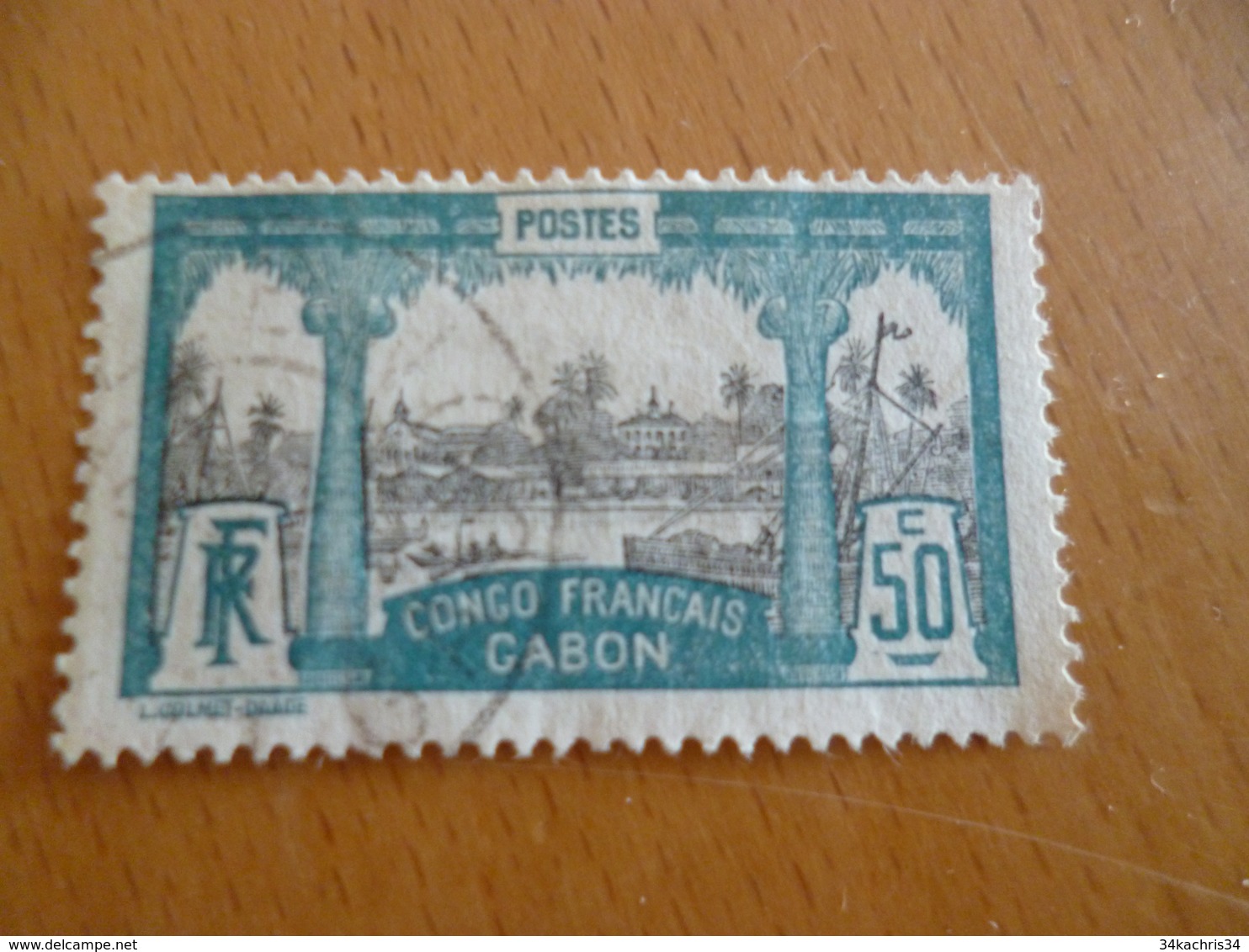 TP Colonies Françaises Gabon  Oblitéré   TP N°43 Valeur 80€ - Oblitérés