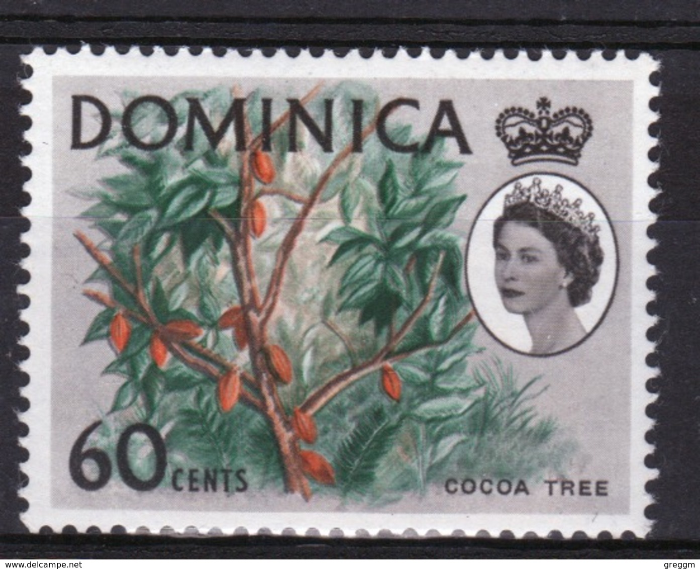 Dominica 60 Cent Definitive Stamp From The 1963 Set. - Dominica (...-1978)