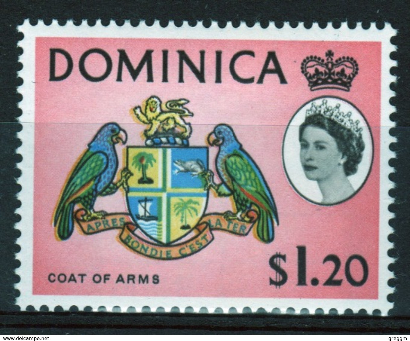 Dominica $1.20 Cent Definitive Stamp From The 1963 Set. - Dominica (...-1978)