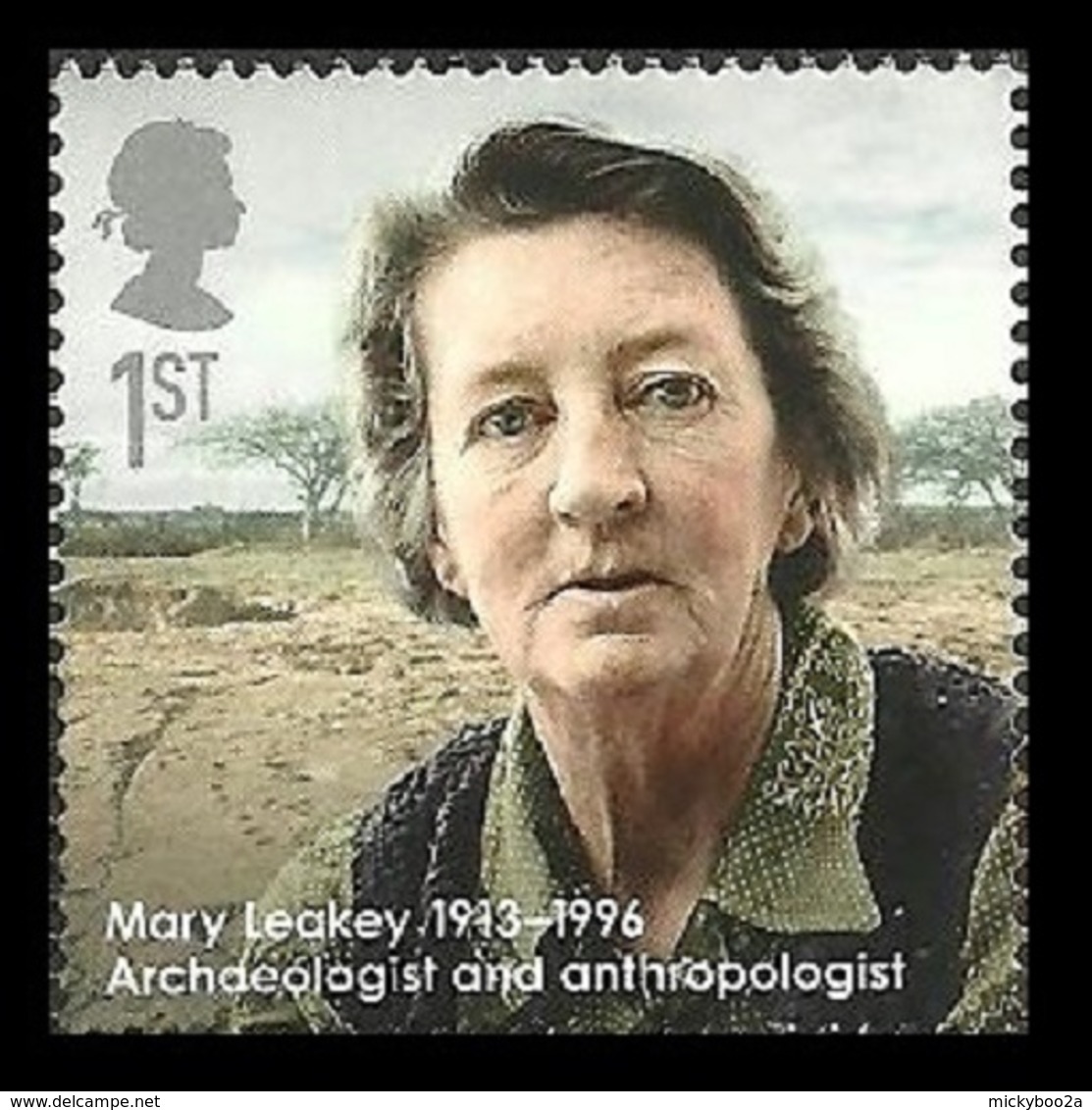 GB 2013 GREAT BRITONS MARY LEAKEY ARCHAEOLOGIST ANTHROPOLOGIST VALUE MNH - Unused Stamps