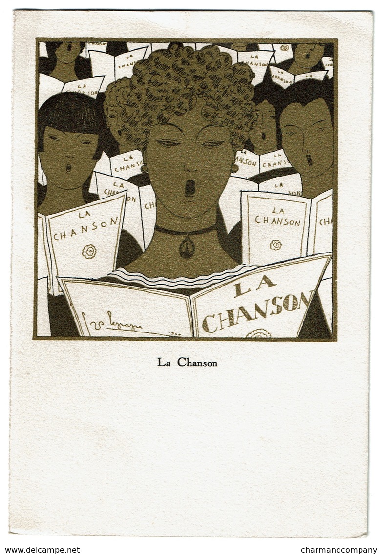 C1926 - Menu Illustré Par Georges LEPAPE - La Chanson Présents L. Marin Ministre Des Pensions, ...  - 4 Scans - Menus