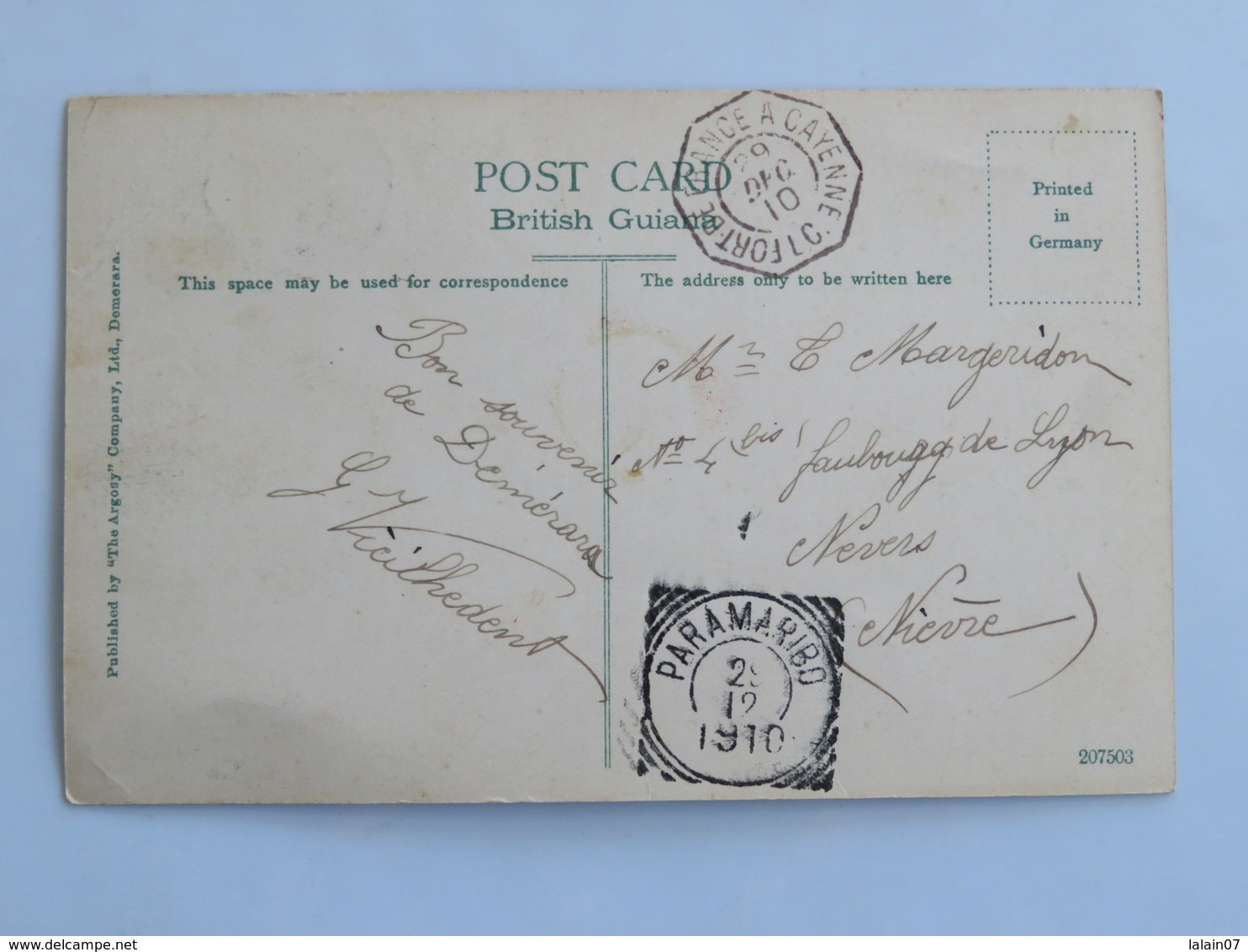 C.P.A. SURINAM : Bird's Eye View, City Of Georgetown, Stamp In 1910 - Surinam