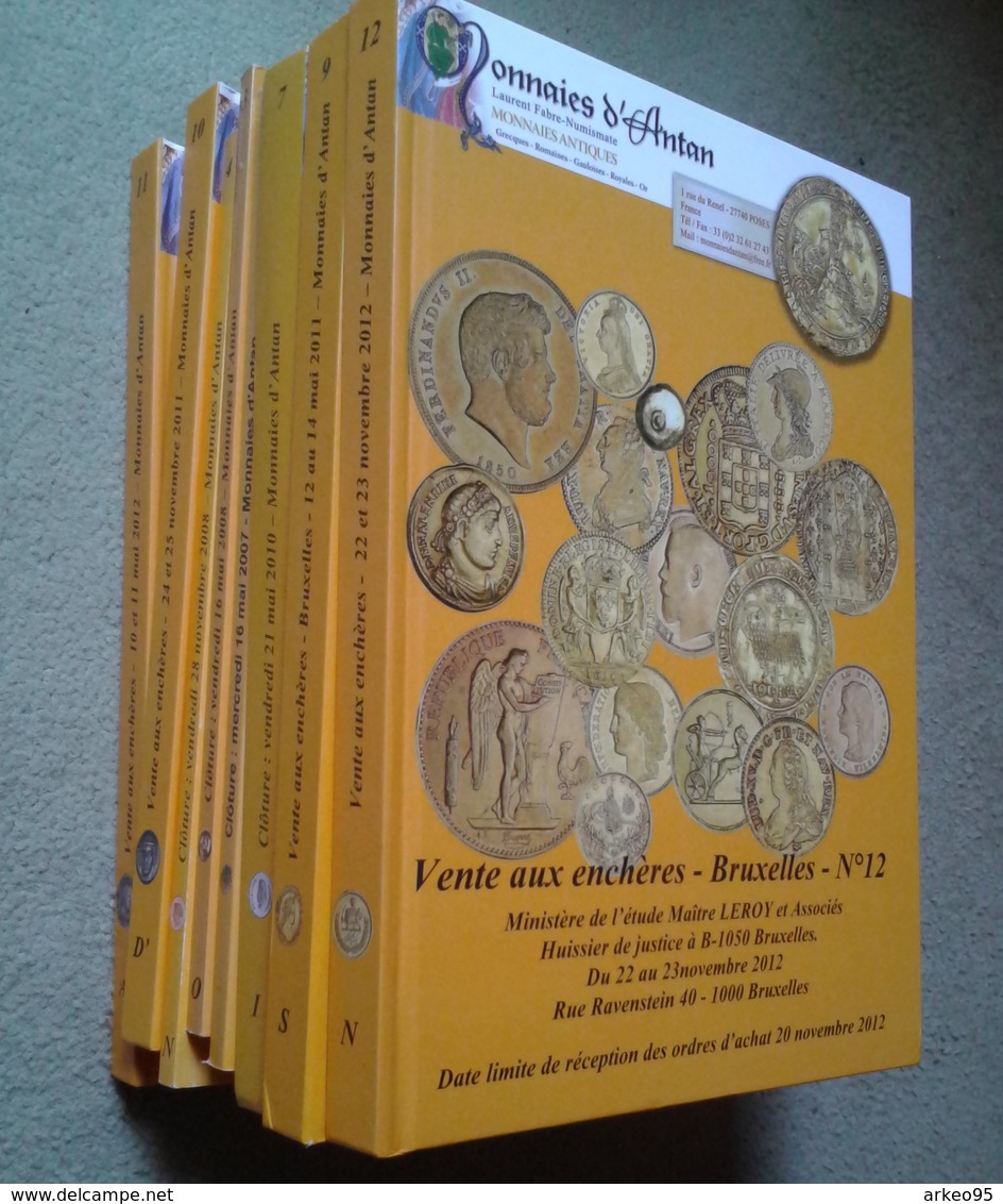 Lot De 8 Catalogues De Numismatique De Monnaies D'Antan - Livres & Logiciels