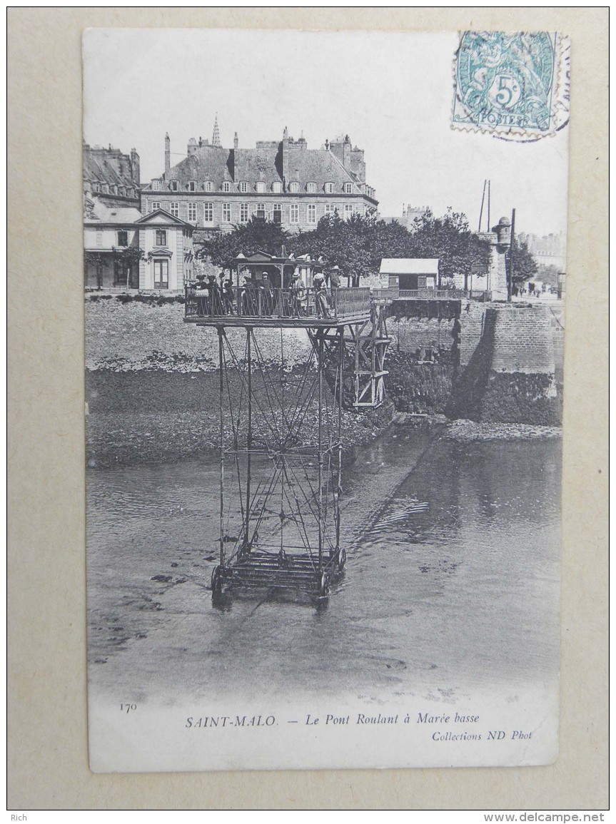 CPA (35) Ille Et Vilaine - SAINT MALO - Le Pont Roulant à Marée Basse - Saint Malo