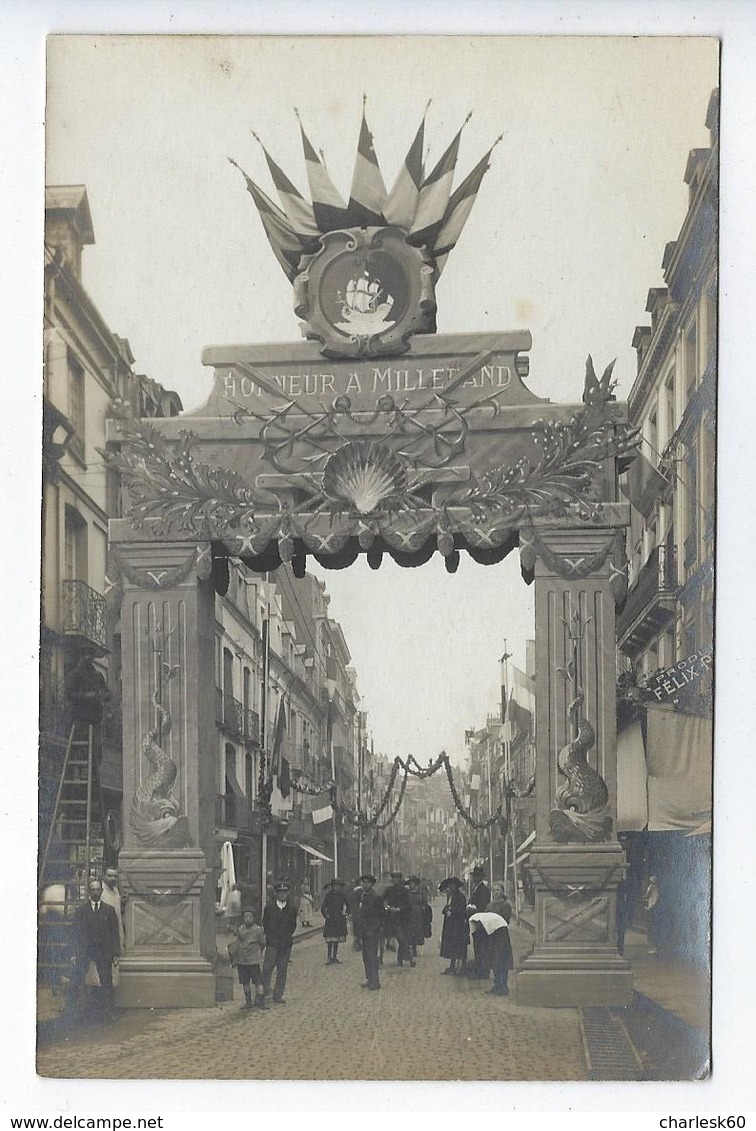 CPA Animée Carte Photo Dieppe Millerand Président 27 Juillet 1921 - Dieppe