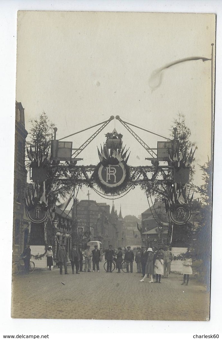 CPA Animée Carte Photo Dieppe Millerand Président 27 Juillet 1921 - Dieppe