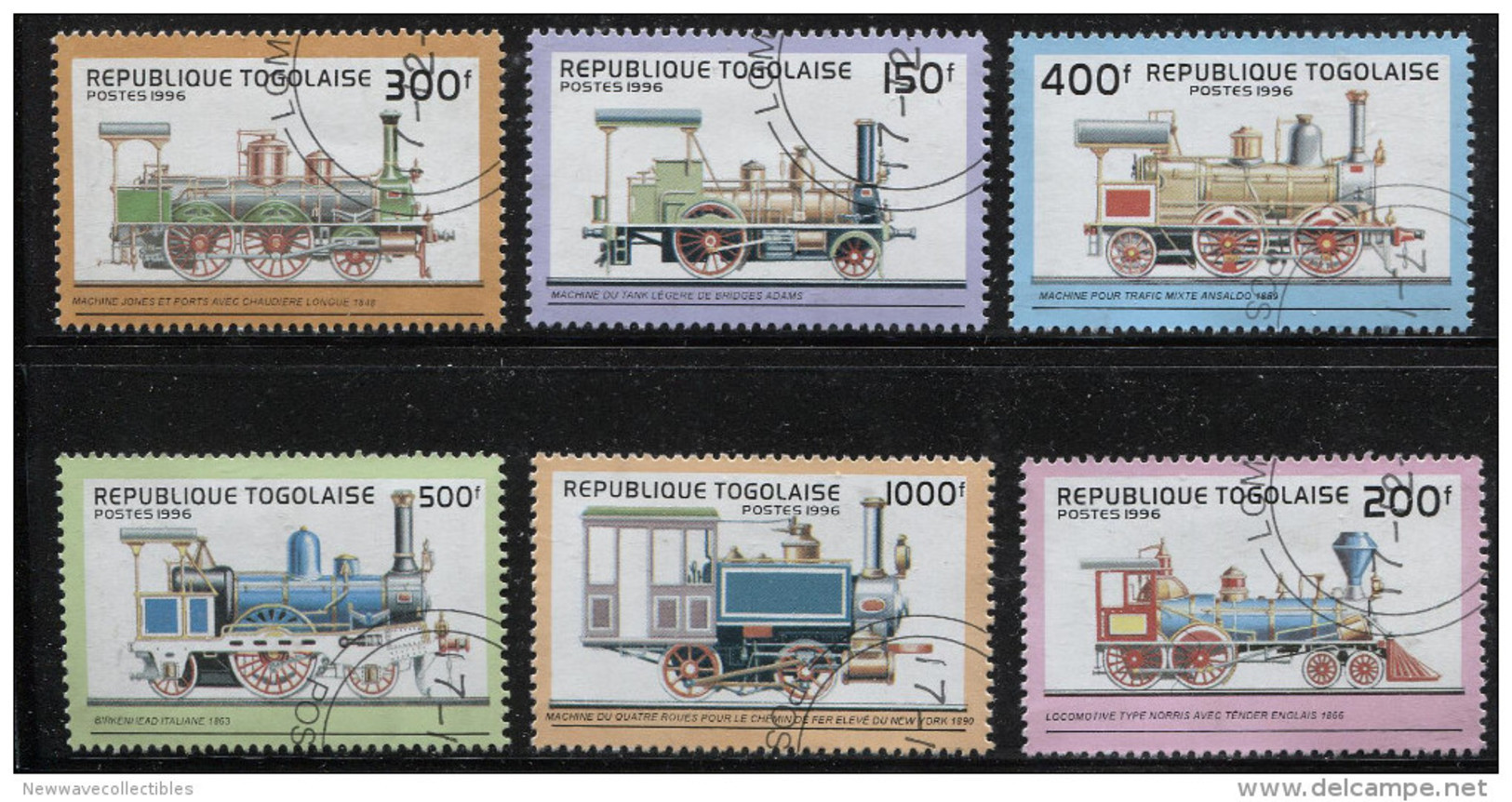 Trains,train,locomotives Compelet Set 6 Stamps,Togo,used - Trains
