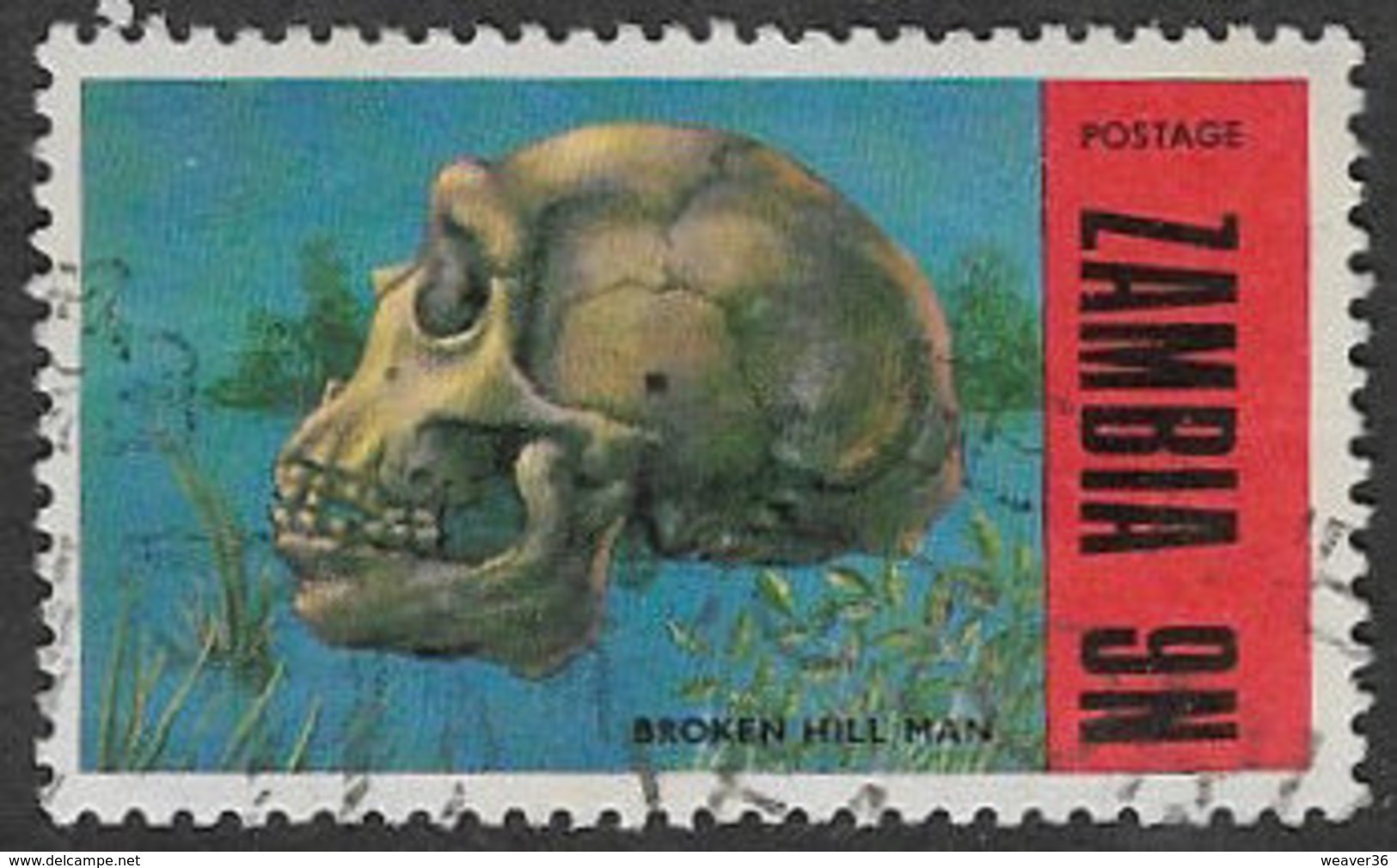 Zambia SG186 1973 Zambian Prehistoric Animals 9n Good/fine Used [37/30797/2D] - Zambia (1965-...)