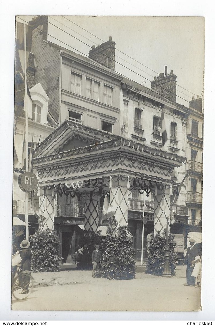 CPA Animée Carte Photo Dieppe Millerand Président 27 Juillet 1921 - Dieppe