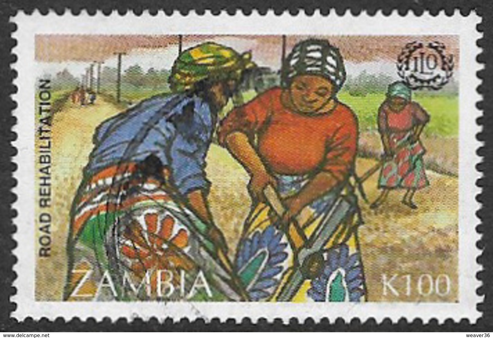Zambia SG743 1995 75th Anniversary Of International Labour Organization 100k Good/fine Used [37/30801/2D] - Zambia (1965-...)