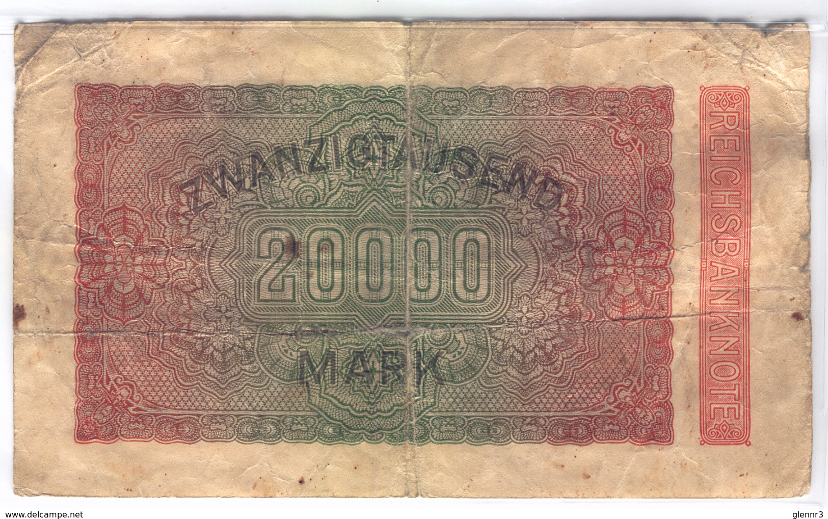 GERMANY 85 1923 20000 Mark Used - 20000 Mark