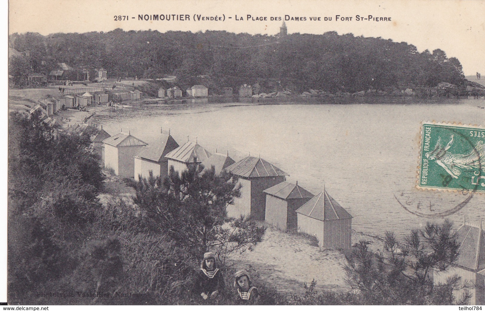 NOIRMOUTIER  -  LA PLAGE DES DAMES VUE DU FORT St PIERRE - Noirmoutier