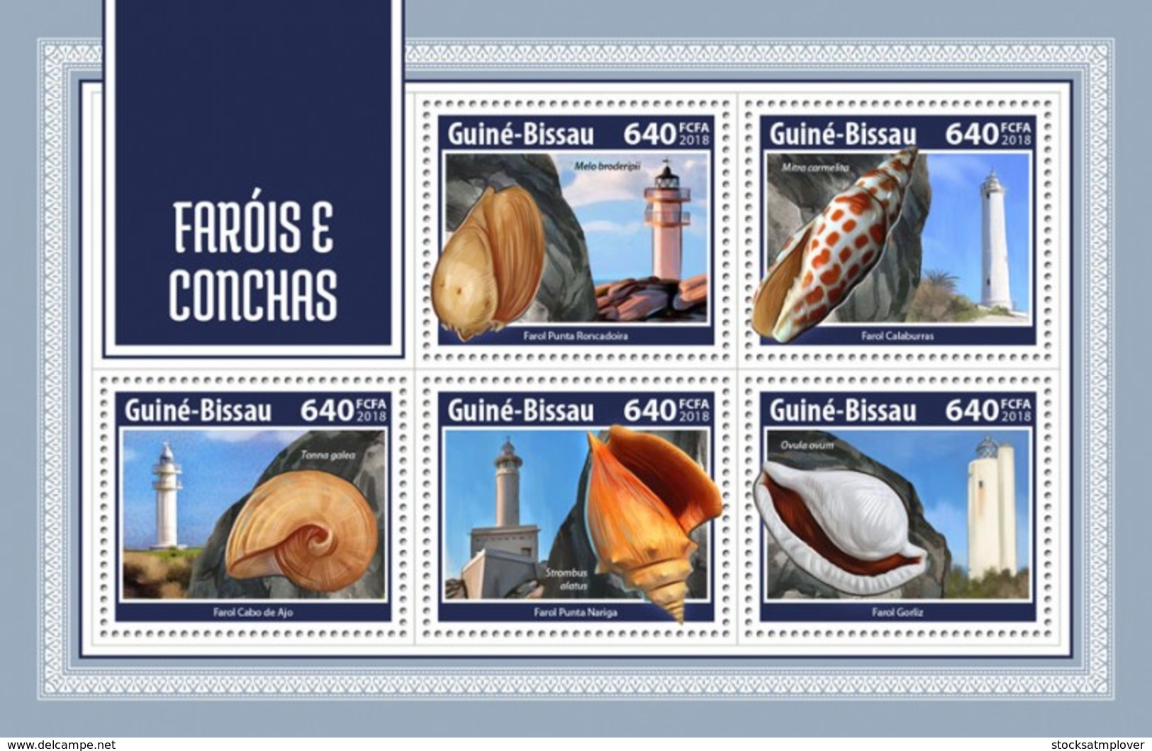 Guinea Bissau 2018   Lighthouses And Shells 1S201804 - Guinea-Bissau