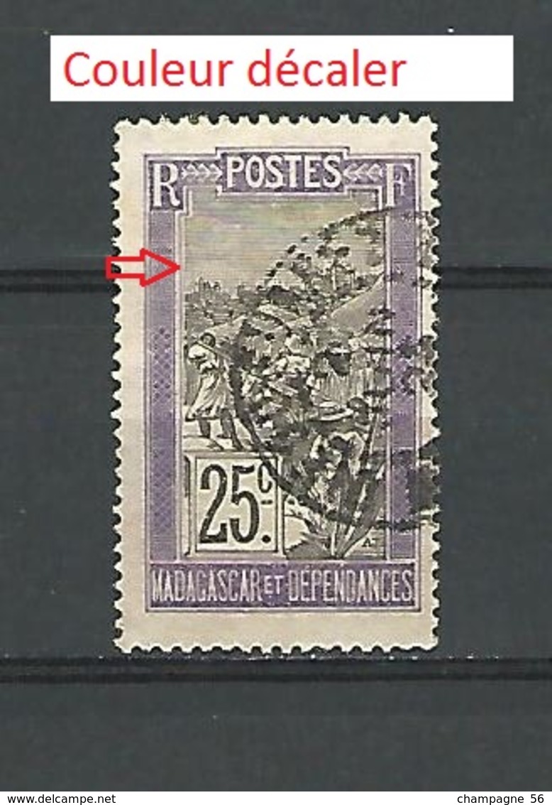 Variétés 1922 N° 134 MADAGASCAR ET DEPENDANTES RF 25C OBLIT - Gebraucht