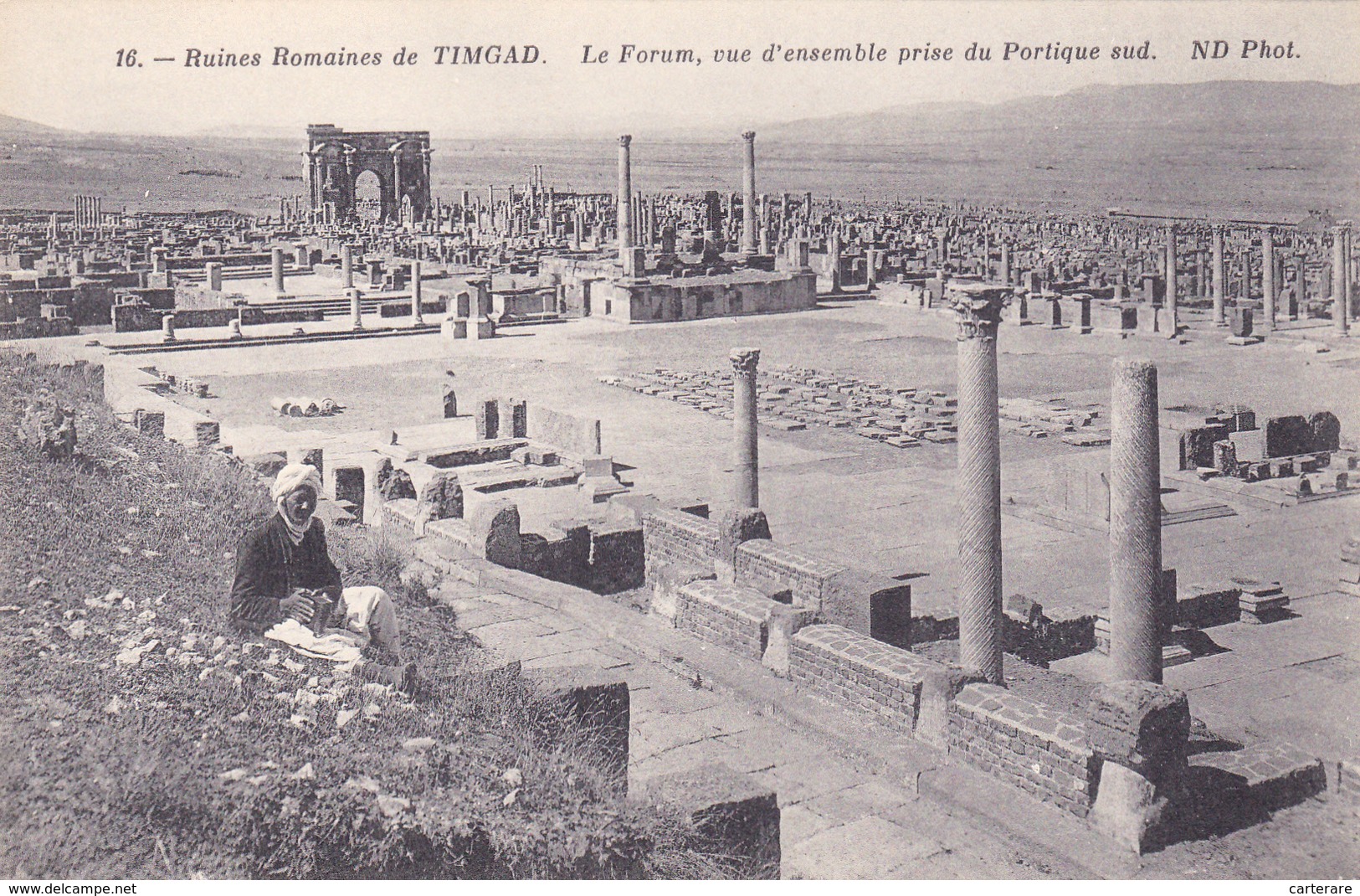ALERIE,AFRIQUE DU NORD,CARTE ANCIENNE,Cité Antique,ruines Romaines,TIMGAD EN 1920,batna,aures,fondée Par Empereur Trajan - Batna