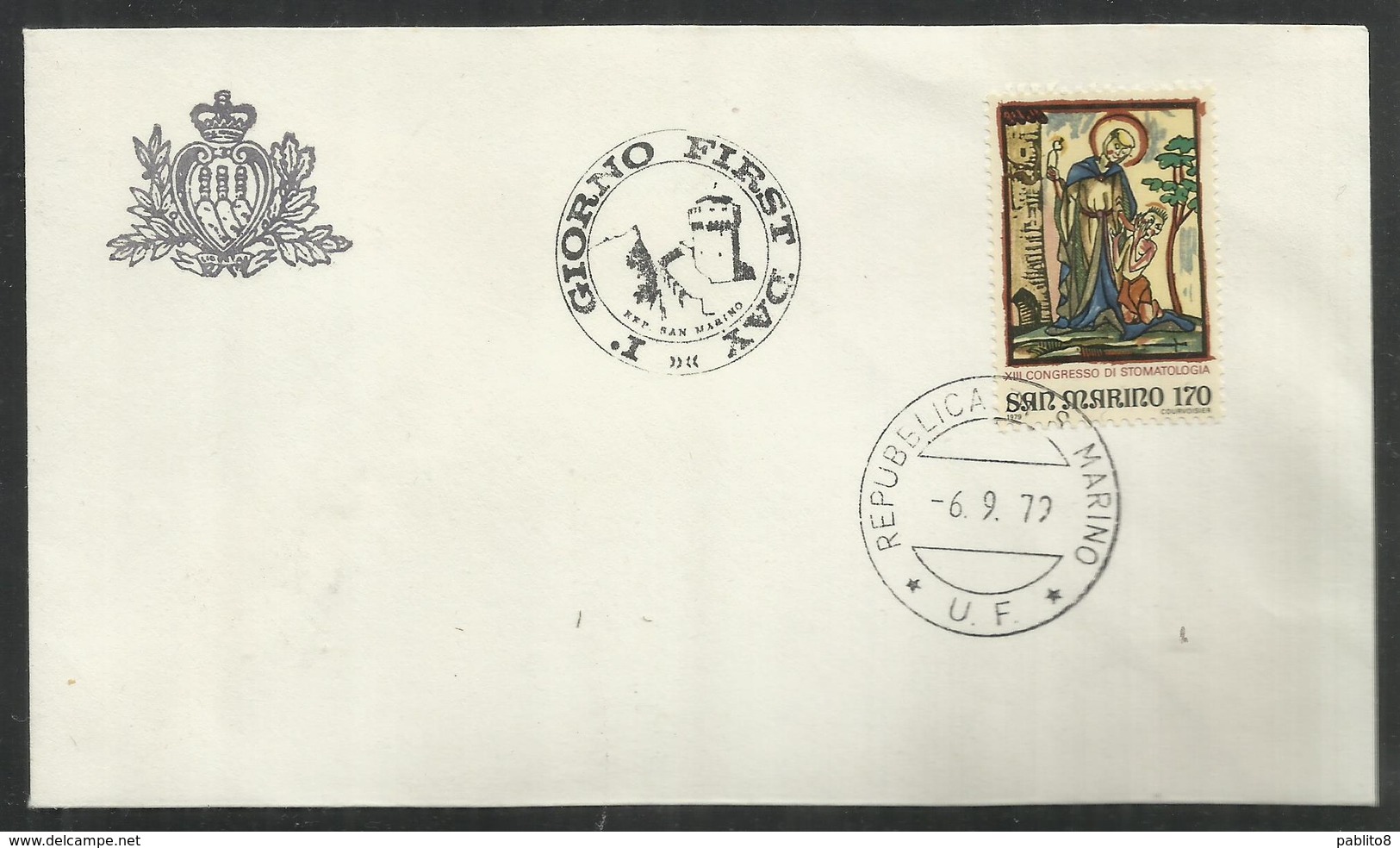 REPUBBLICA DI SAN MARINO 1979 CONGRESSO DI STOMATOLOGIA LIRE 170 SET FDC - FDC