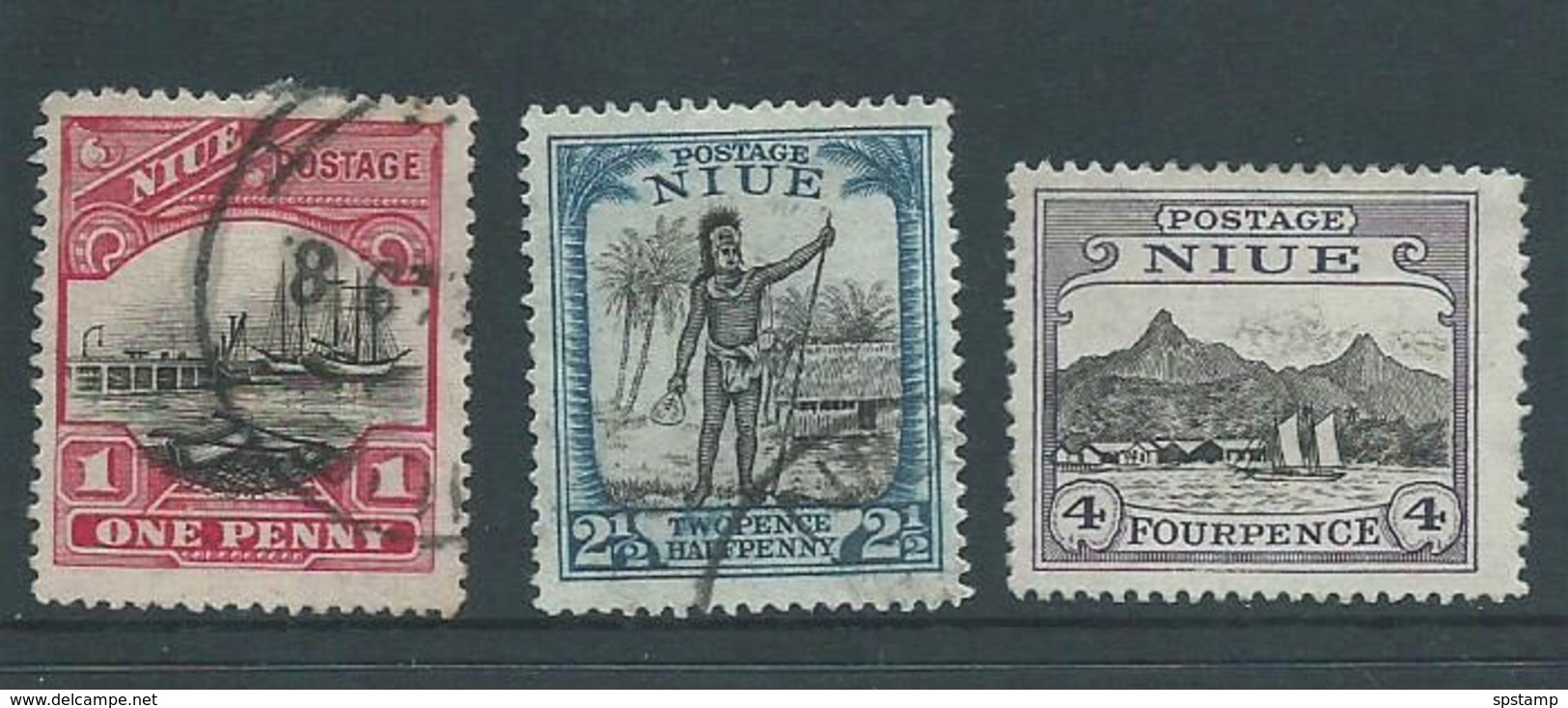 Niue 1925 1d & 2&1/2d FU , 4d Mint - Niue