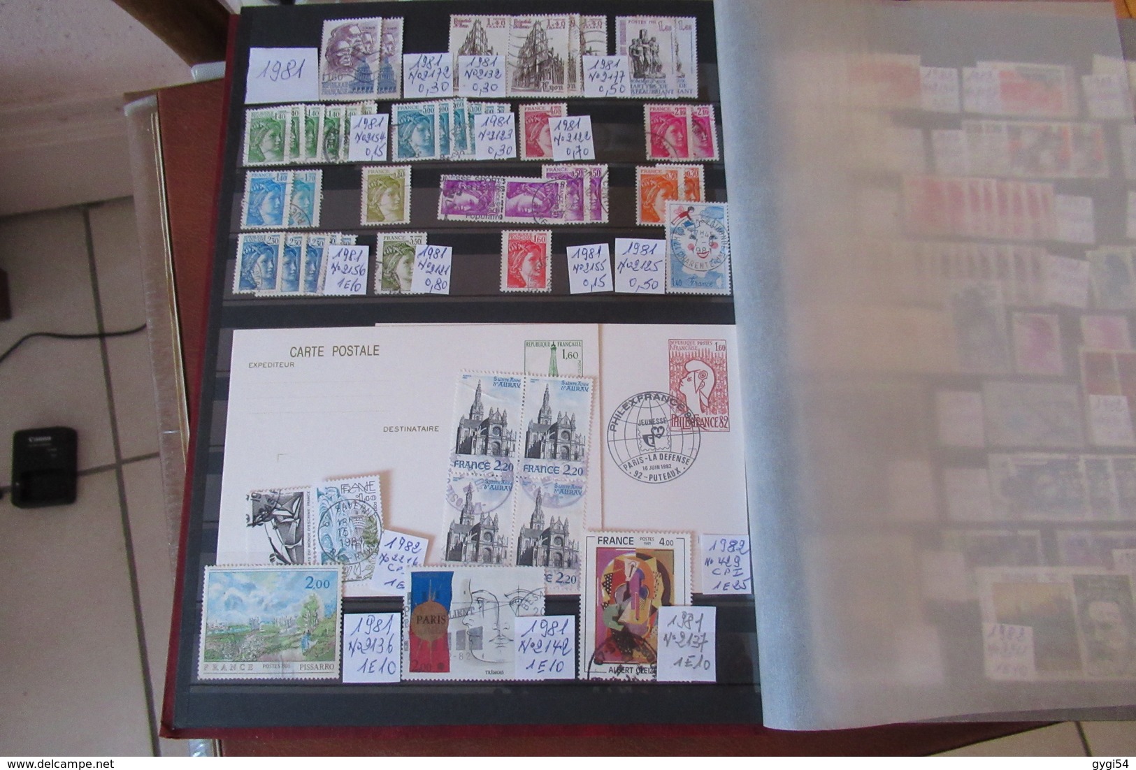 FRANCE 1973 - 1991 CAT YT N°  LOT TIMBRES Oblitérés 1200 timbres oblitérés