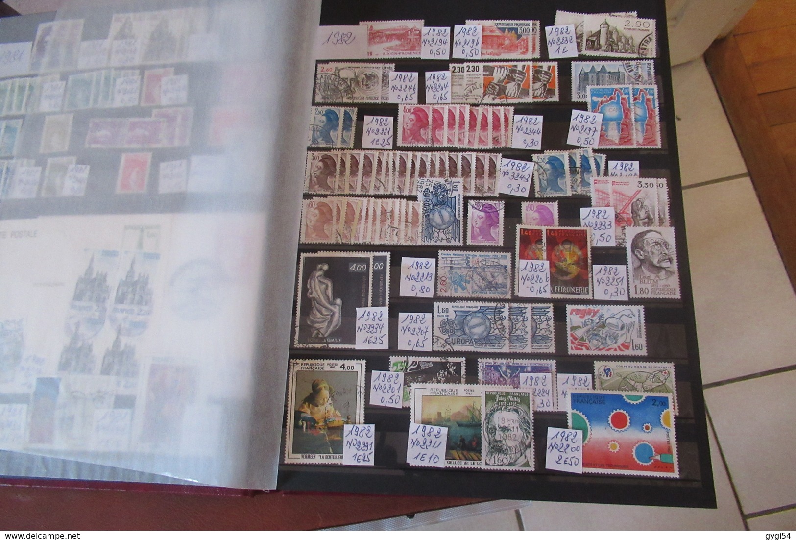 FRANCE 1973 - 1991 CAT YT N°  LOT TIMBRES Oblitérés 1200 timbres oblitérés