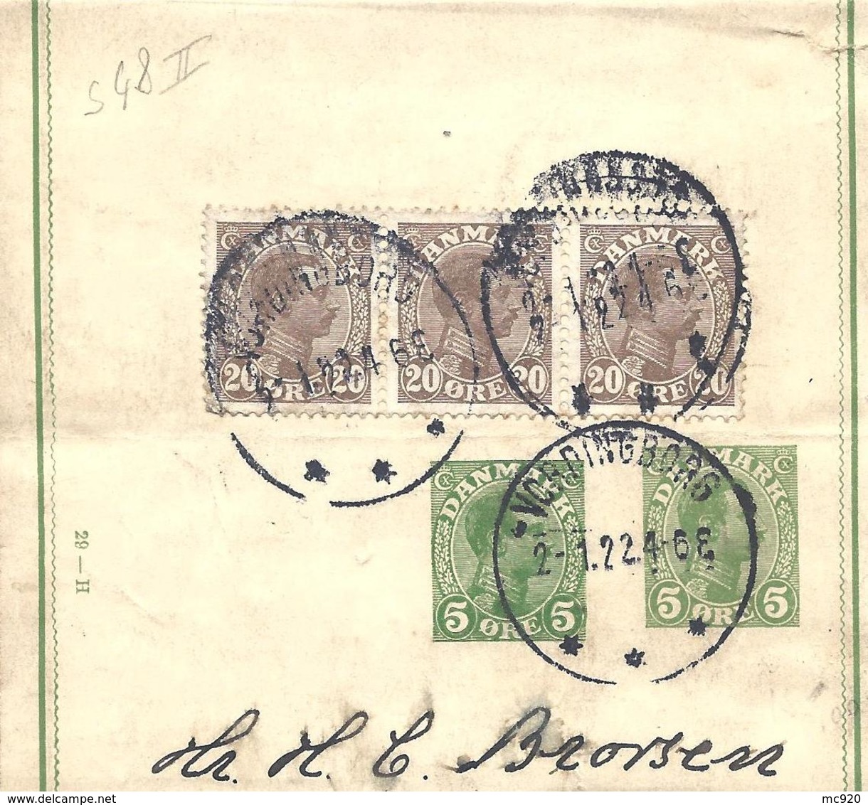 Danemark Danmark Entier Postal, Ganzsachen, Postal Stationery Bande Journal Streifbänder - Entiers Postaux