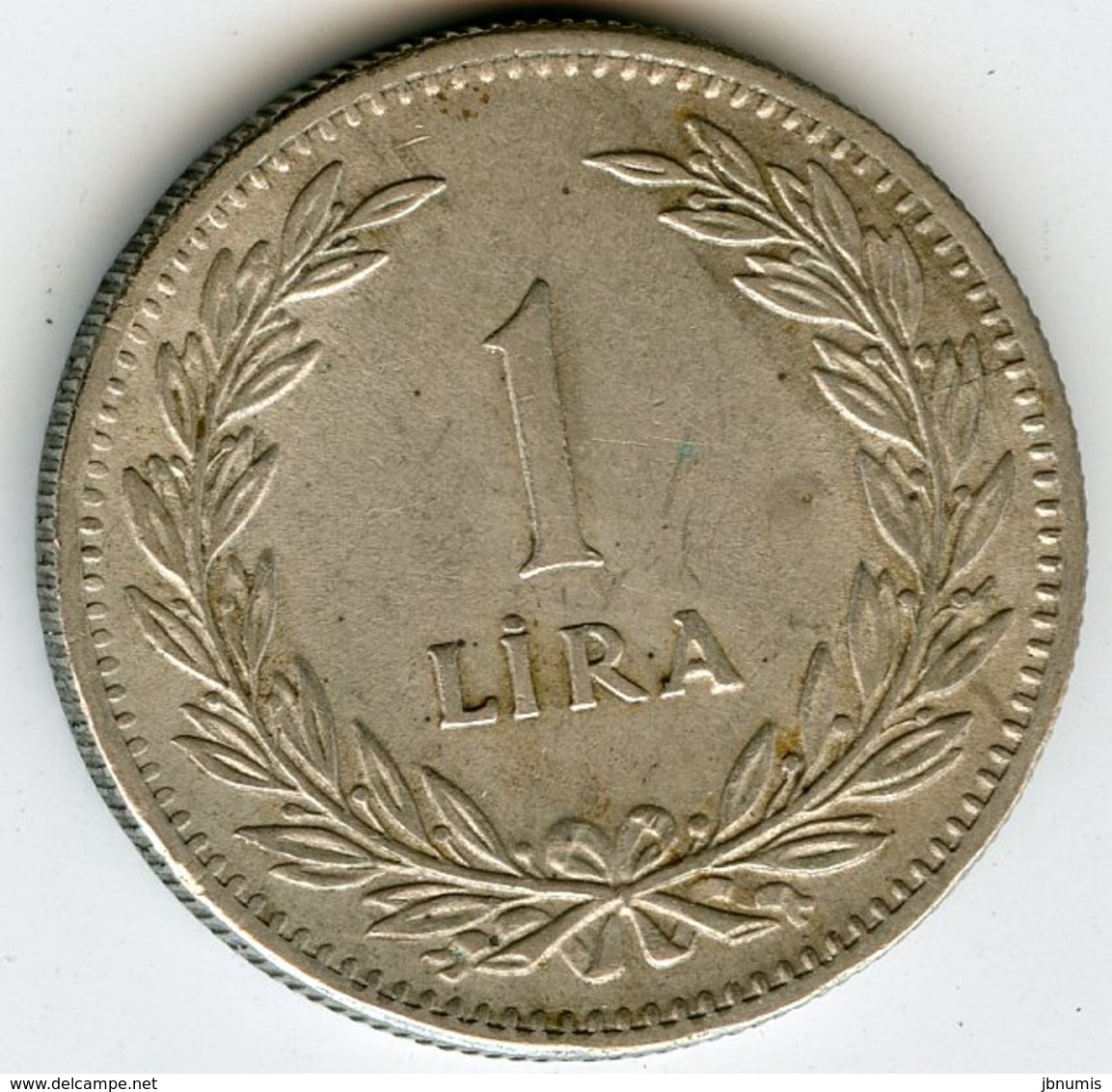 Turquie Turkey 1 Lira 1947 Argent KM 883 - Turquia