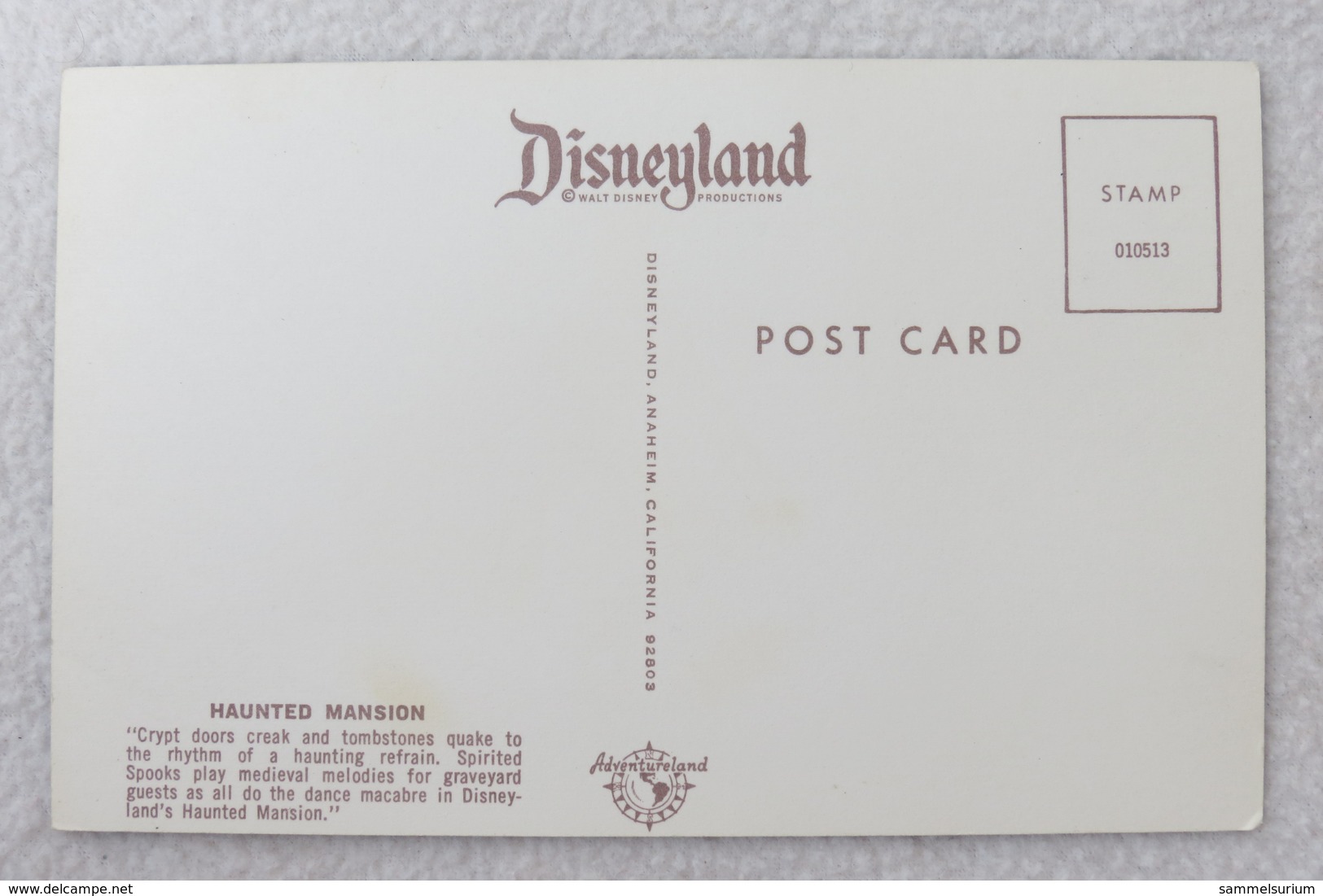 (10/2/35) AK "Disneyland" Haunted Mansion / Geistervilla 1 - Anaheim