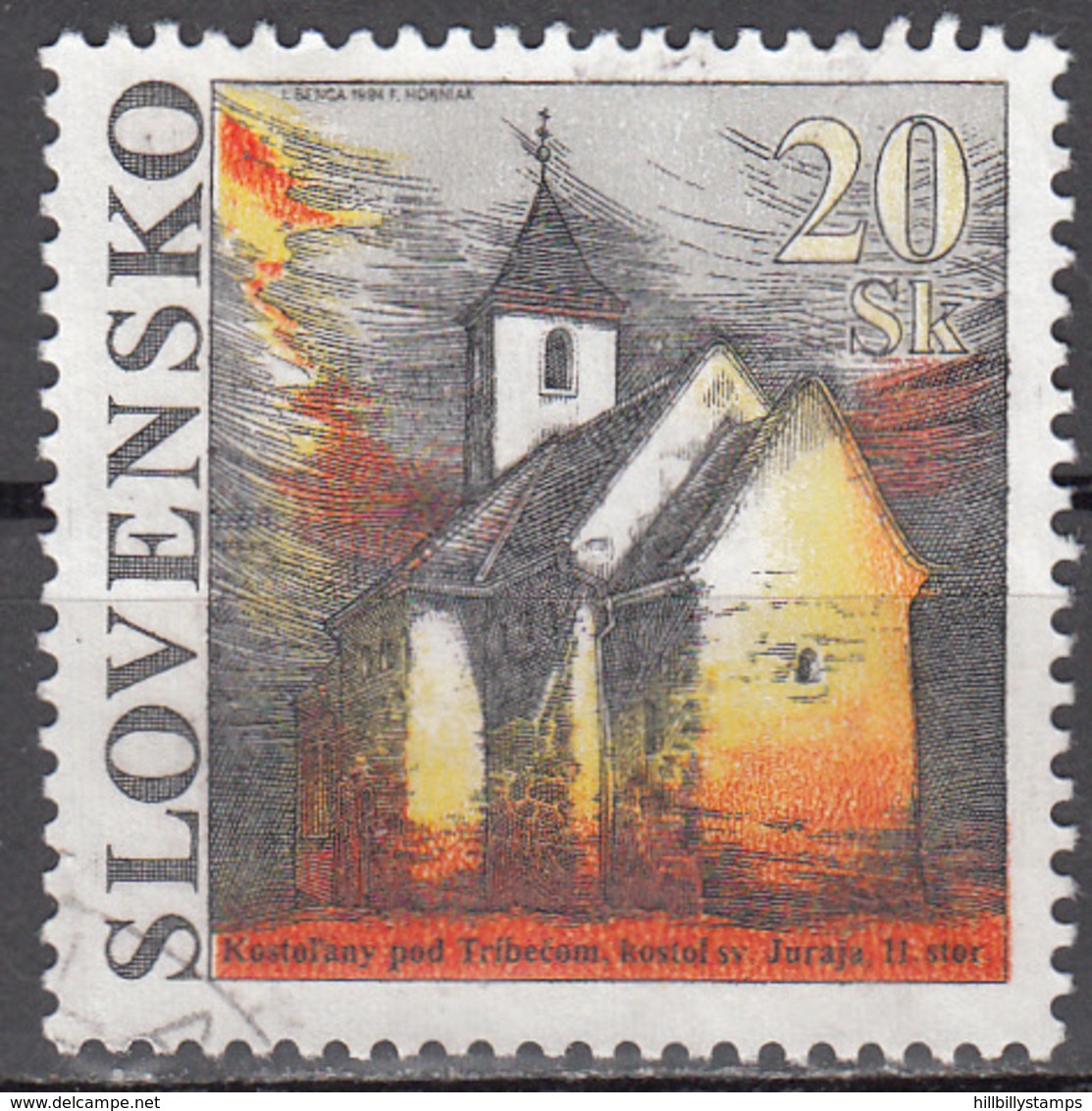 SLOVAKIA    SCOTT NO.  194    USED    YEAR  1994 - Oblitérés