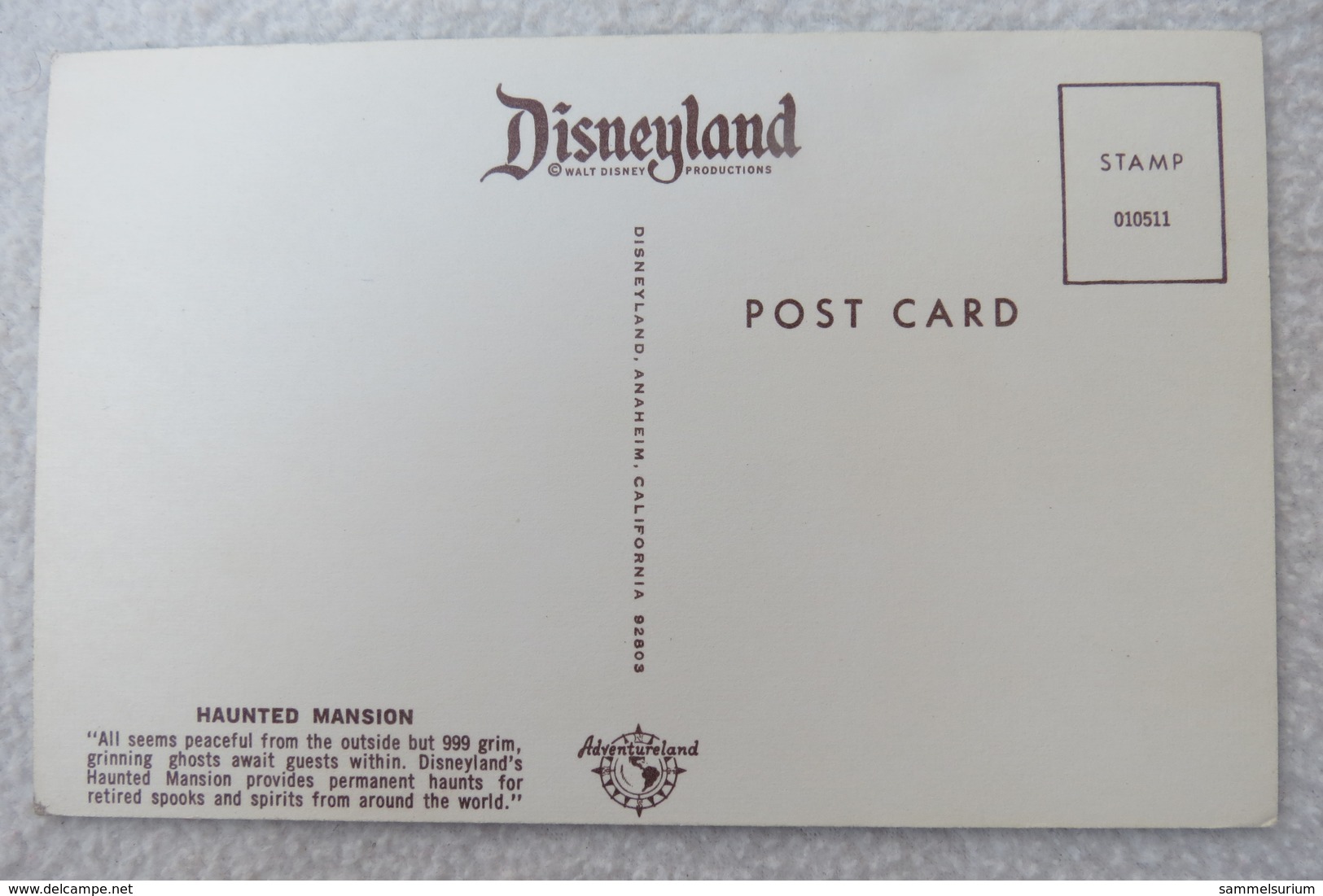 (10/2/41) AK "Disneyland" Haunted Mansion / Geistervilla - Anaheim