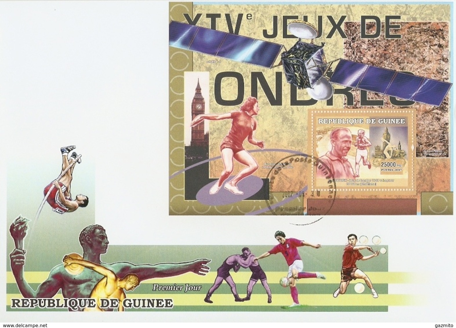 Guinea 2007, Olympic Games 5 In London, BF In FDC - Ete 1948: Londres