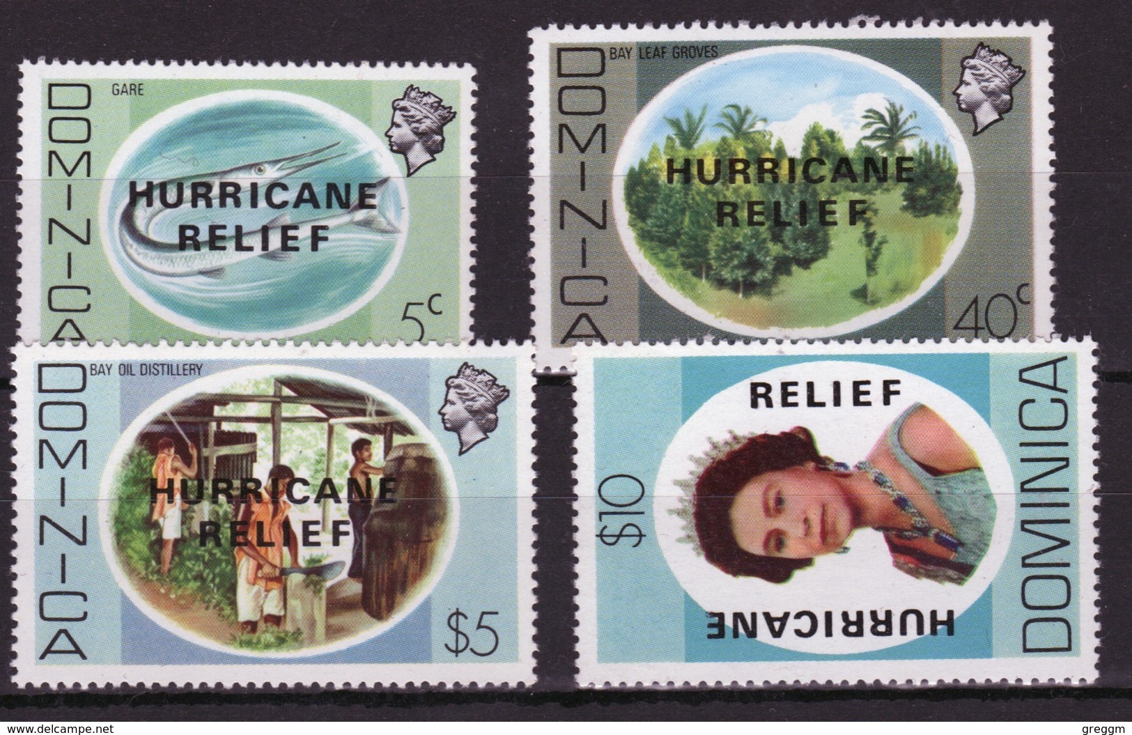 Dominica Set Of Stamps To Celebrate Hurricane Relief 1979. - Dominica (1978-...)