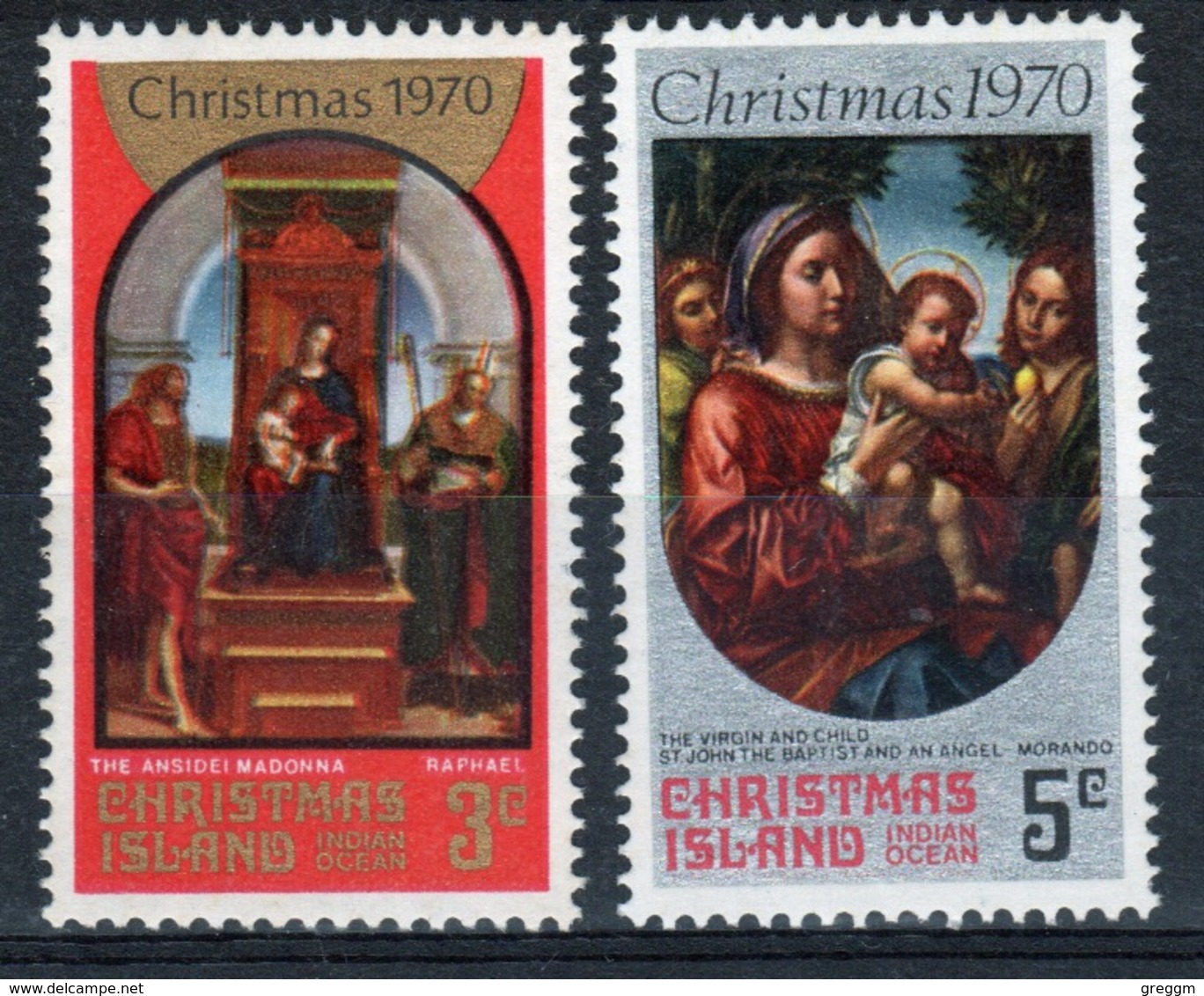 Christmas Island Set Of Stamps To Celebrate Christmas 1970. - Christmas Island